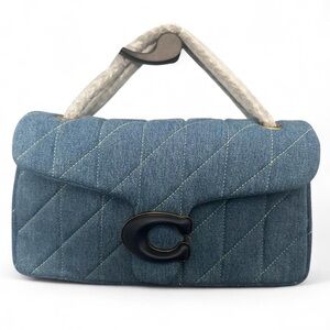 Coach Denim Quilted Shoulder Bag